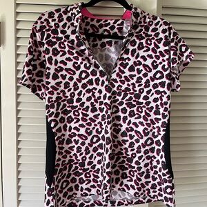 NWT Tail pink animal print top
